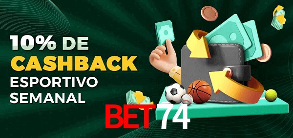 10% de bônus de cashback na Bet74